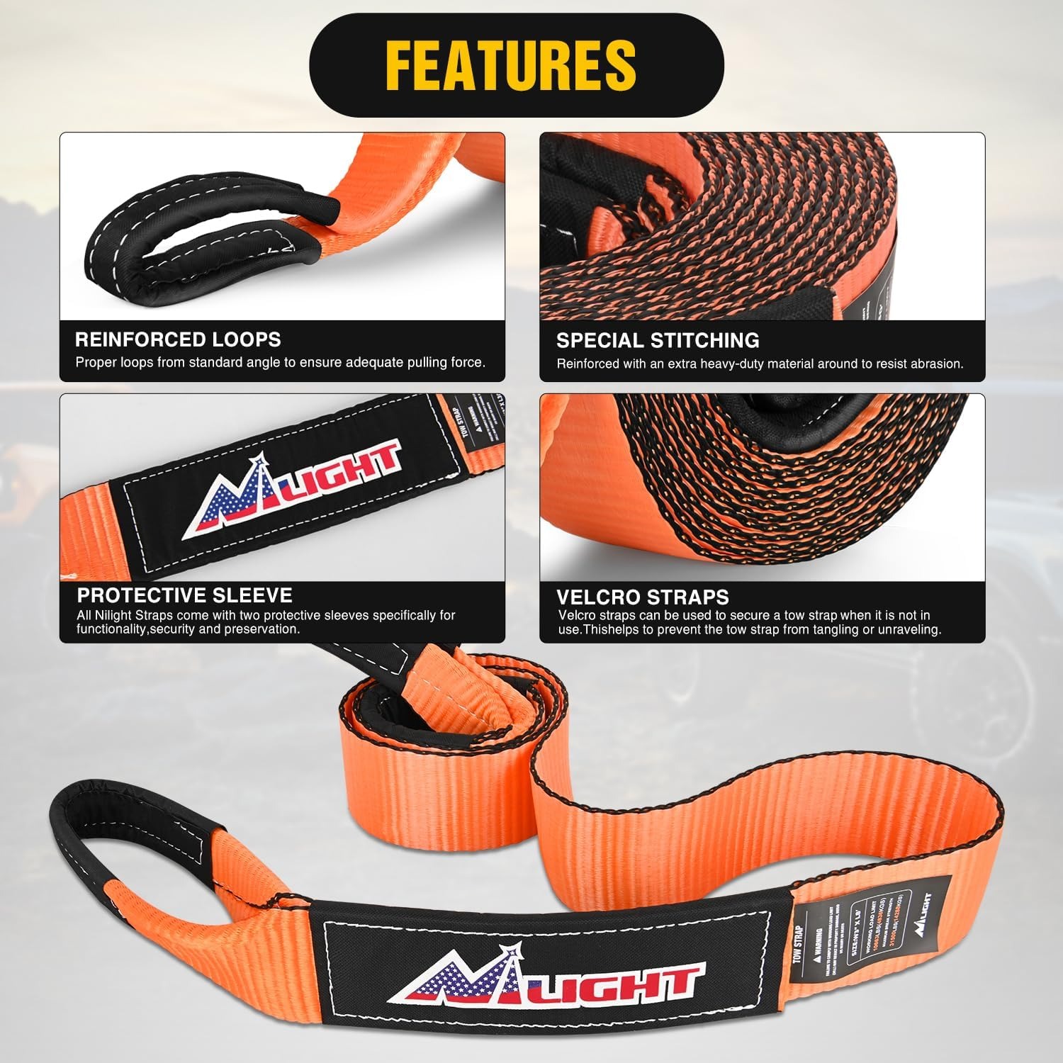 Nilight Offroad Kurtarma Seti  - D Ring Strap incelemesi ve fiyatı